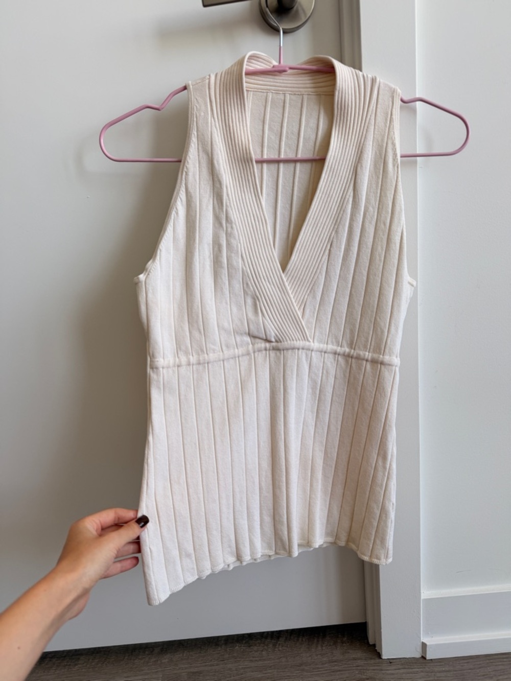 Plunge knit top